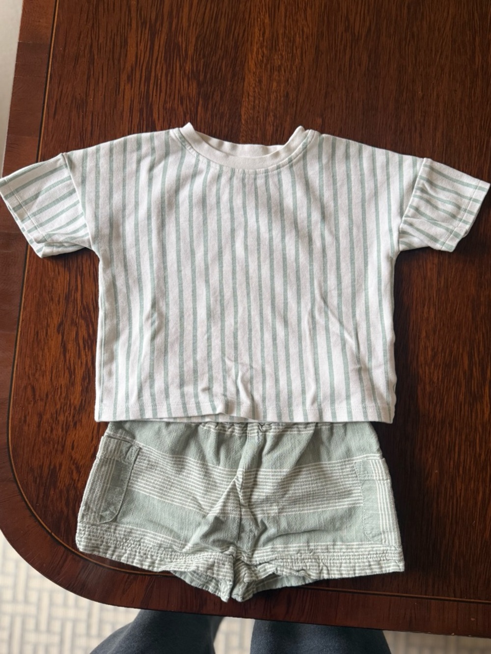 Pehr Sage Stripe Matching Set - Short Sleeve Top & Shorts